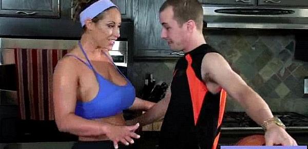 Big Round Tits Mommy Banged Hard Style On Cam clip-14